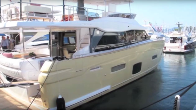 The Azimut Magellano 66 at the Cannes Boat Show