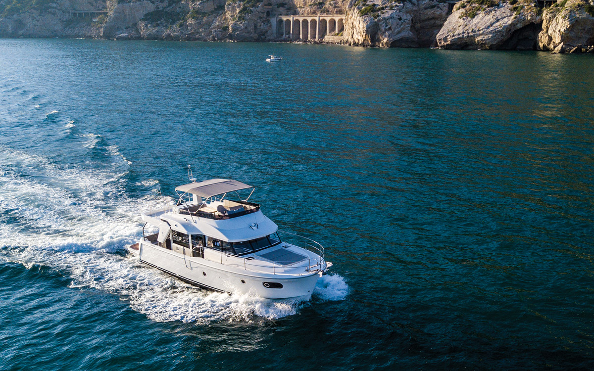 Beneteau-swift-trawler-47-boat-test-aerial-view-credit-nick-burnham
